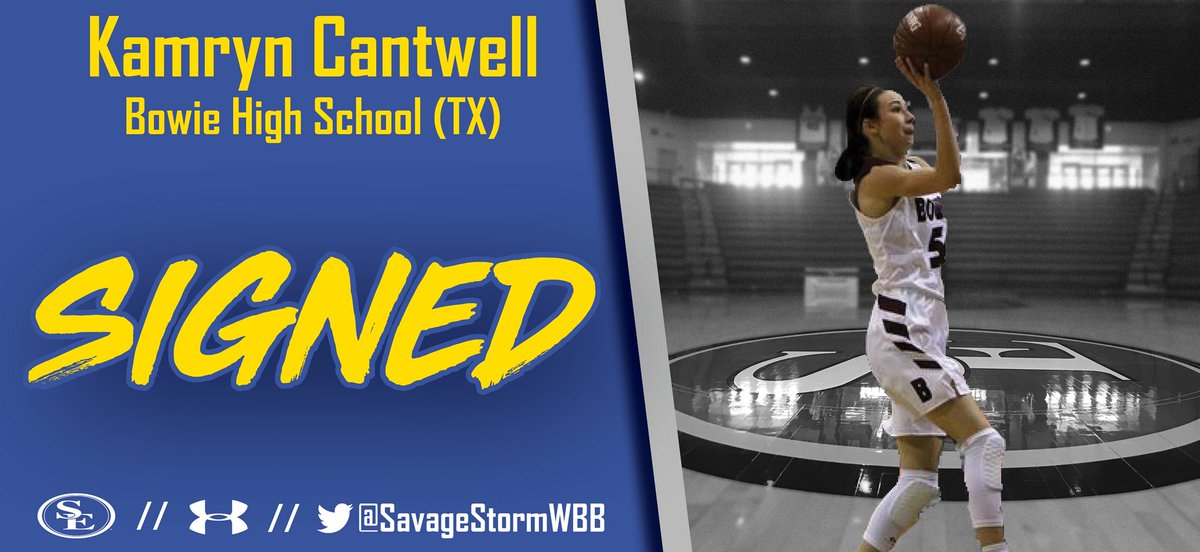SavageStormWBB's tweet photo. Congratulations to these 4 #SEwbb signees and welcome to the Southeastern family! We can’t wait to have you on the court with us💙💛 #TakeCover https://t.co/gppbLCJlte