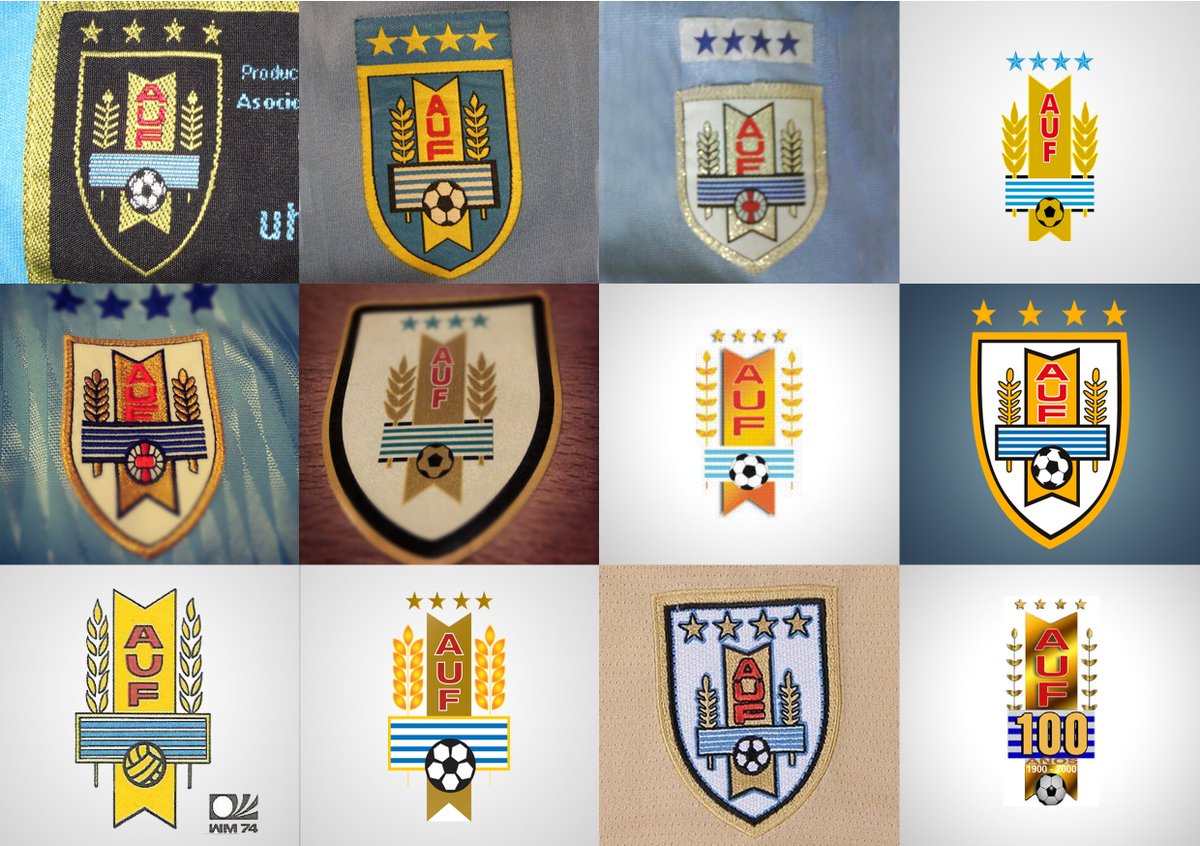 Evolución del Escudo de la Selección Uruguaya (1901 - 2022) 