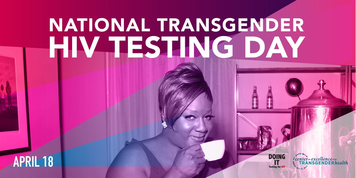 April 18 - National Transgender HIV Testing Day is an opportunity to focus on HIV testing, prevention, and treatment among transgender people. cdc.gov/hiv/library/aw… @SacLGBTCenter #TransHIVTestingDay