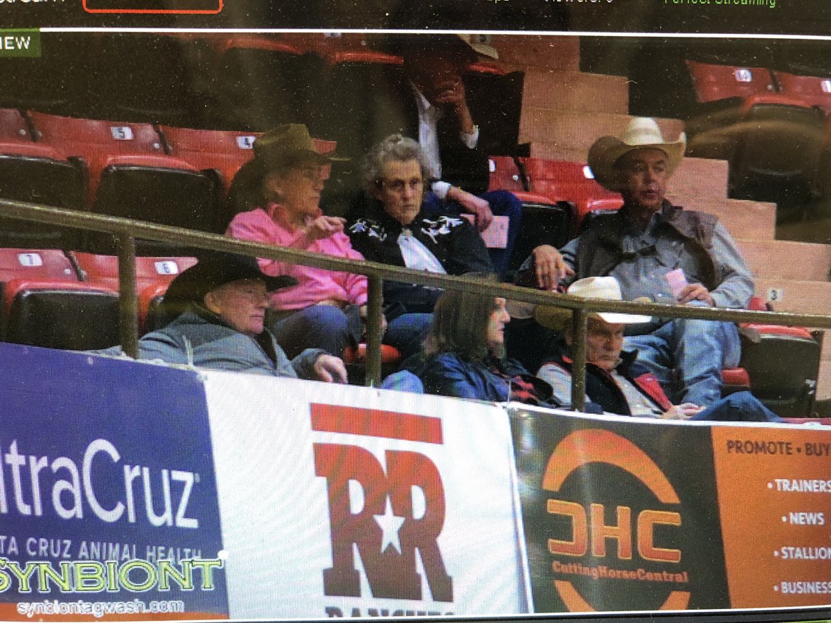 PHorseCentral's tweet photo. Some serious cattle watching going on at the #ncha #lucasoil #SuperStakes today prior to Dr. Temple Grandin’s lecture on cattle handling and behaviour today at 1pm in the Auditorium at #WillRogersEquestrianCenter https://t.co/yynAMMs6E5