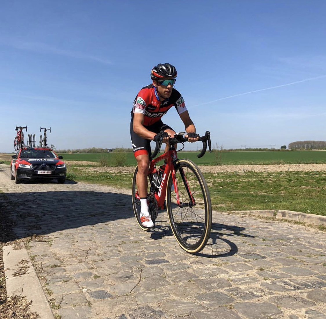 richie_porte's tweet photo. Recon of cobble stage of @LeTour today. Cobbles suck, respect to the guys who make this look easy, it’s not! 🙄 https://t.co/7nh5ejbgSj
