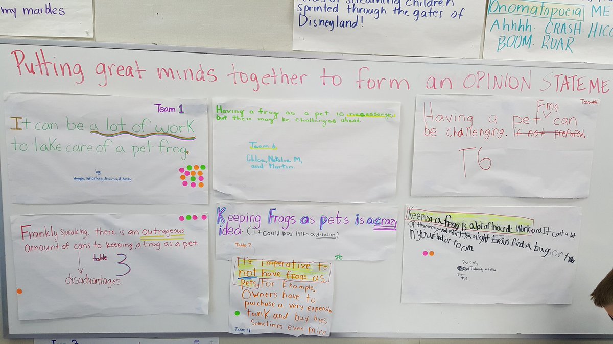 mmoneydmusd's tweet photo. Great minds working together to form effective opinion statements. Collaborate. Share. Revise. Vote. Incorporate into opinion writing. #msmoney https://t.co/0Nbodyoxfg