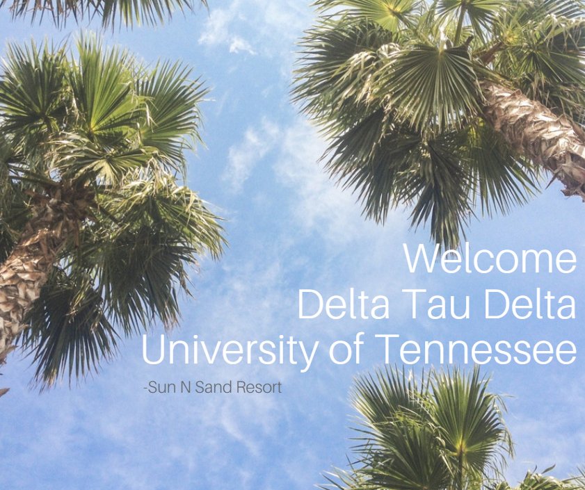 Welcome to #MyrtleBeach, <a href="/TennesseeDelts/">Tennessee Delts</a>! We hope you enjoy your stay with us this weekend.