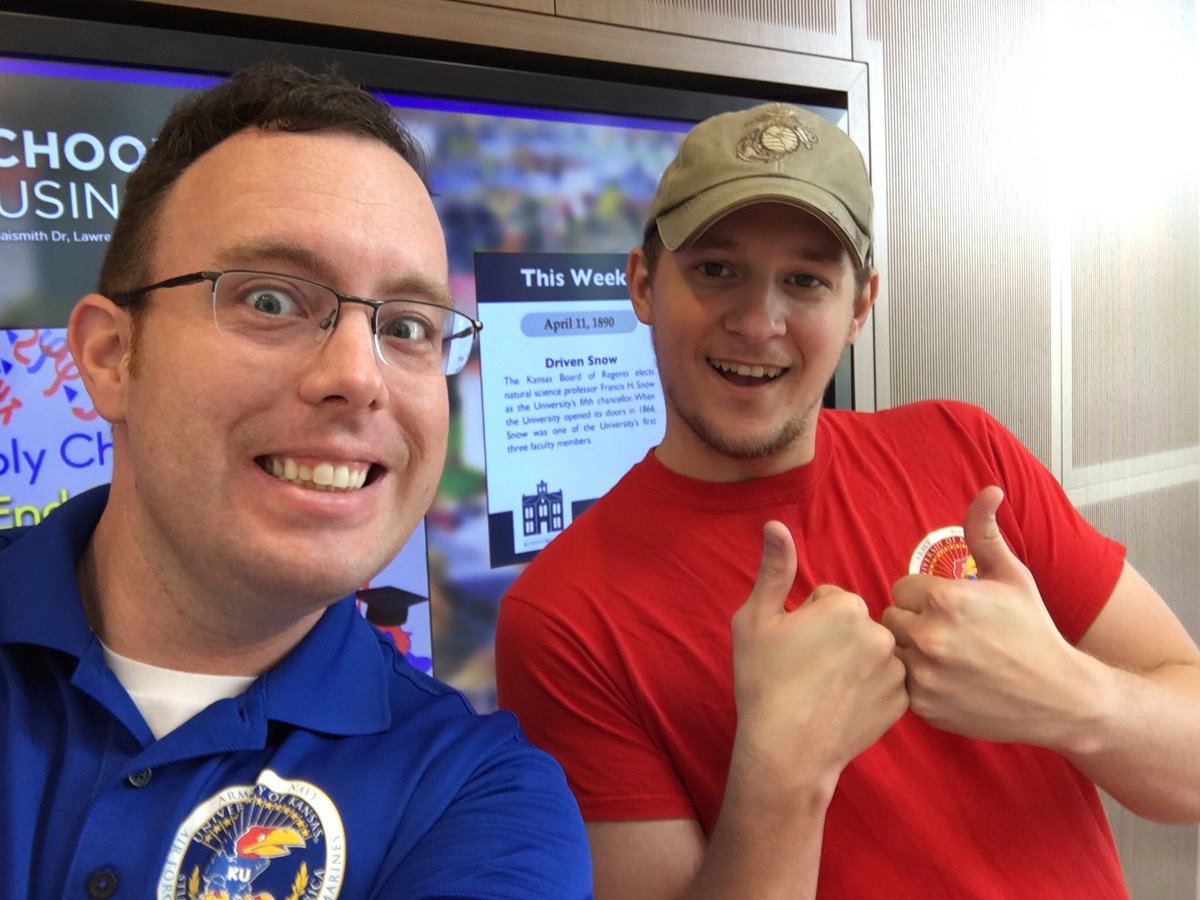 Me and Jerod working a booth at a community event for <a href="/KUstudentvets/">KU Student Veterans of America</a>. Good times. #MyChargeToKeep <a href="/studentvets/">Student Veterans of America</a>