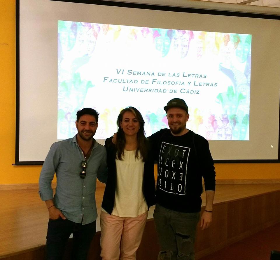 EstrellaCine's tweet photo. ¡¡¡Fantástica mañana charlando con @bizcoch0 y @pablodelaprida sobre Carnaval en la Universidad de Cádiz!!! @ChirigotaBizc8 @lachirisevilla @univcadiz @AlumnosFiloUCA @IndessMedia @MiraQueTeDiga_ https://t.co/oga4KuGepd