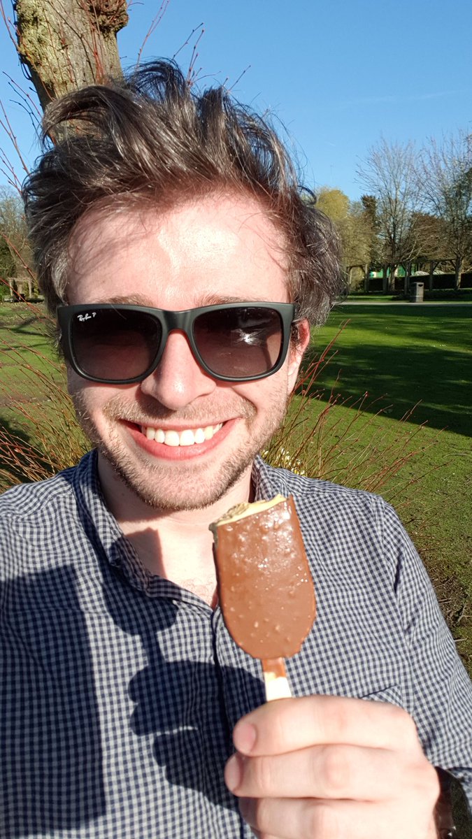 christhorney's tweet image. The sun is shining so we can now officially welcome in summer with an ice cream in the park after work #summer #nomorewinter #please