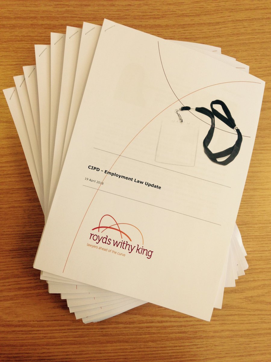 jebarratt's tweet photo. Printing finished for @MalcolmGregory's and @LaurenMHarkin's talk tomorrow to Swindon and Wiltshire @CIPD members. Full of interesting updates on the #gigeconomy and the #GenderPayGap plus much more! #CIPDupdate #ukemplaw #whyRWK https://t.co/IAF9BLWFlK