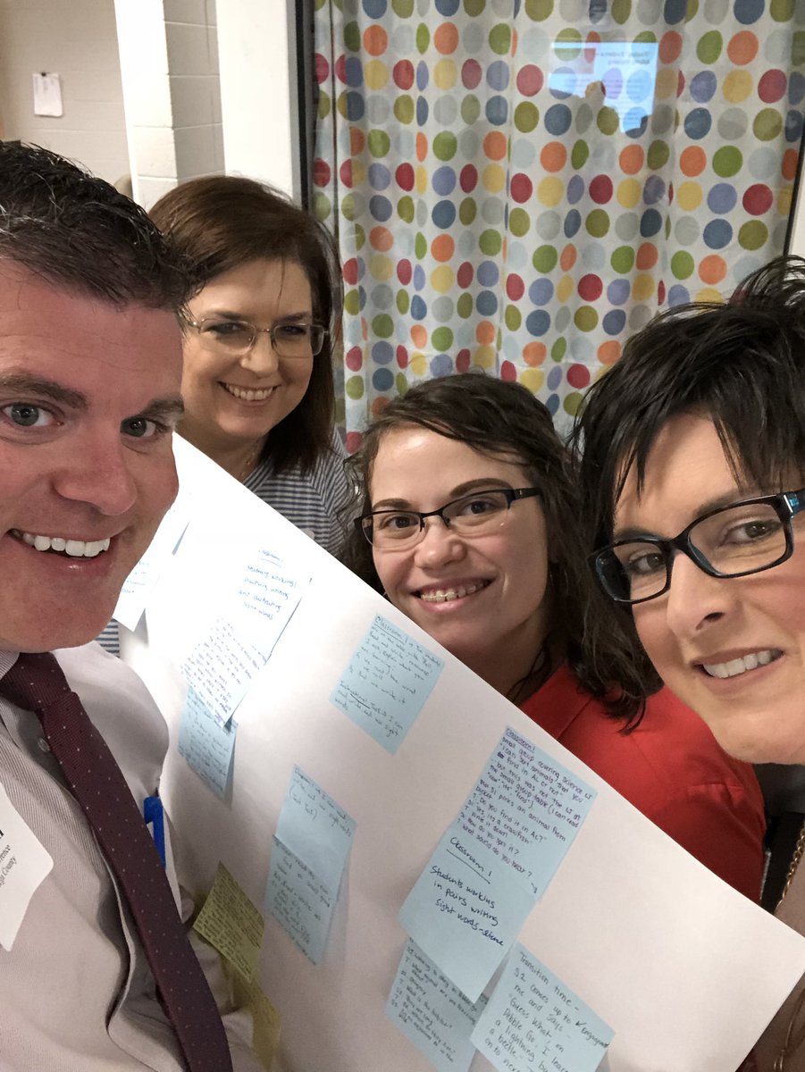 GraysonLawrence's tweet image. Having a great time @PelhamSchools visiting Pelham Oaks Elementary discussing learning observed by students during instructional rounds for PCN!! #affinitymapping @TCBOE folks are representing!