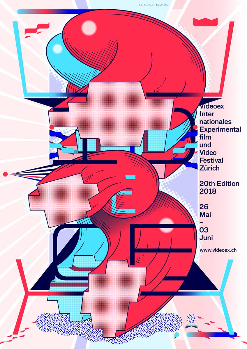 VIDEOEX_zh's tweet photo. Videoex 2018 poster by Martin Woodtli! https://t.co/1yUrWoi2Oi
