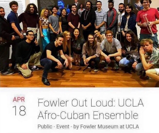 tguerrersings's tweet photo. If anyone is in the LA area tonight, head over to UCLA for some live Latin music by a fantastic group! Show starts at 6pm! Be ready to dance! #livemusic #afrolatinmusic #FowlerOutLoud #springconcertseries #salsa #rumba #changui #supportlivemusic https://t.co/pK0ts25fot