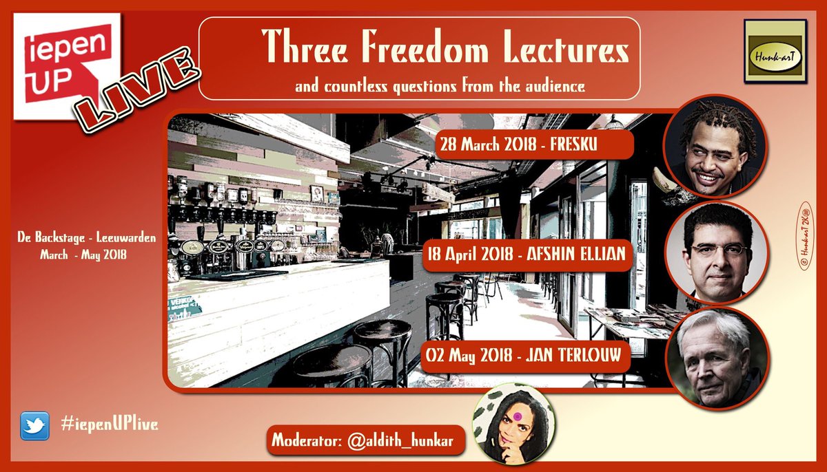 aldith_hunkar's tweet image. 👋🏽😄 Greetzzzz from Leeuwarden #058! Getting ready to moderate evening with @AfshinEllian1 @ De Backstage! 
#iepenUPlive #FreedomLecture