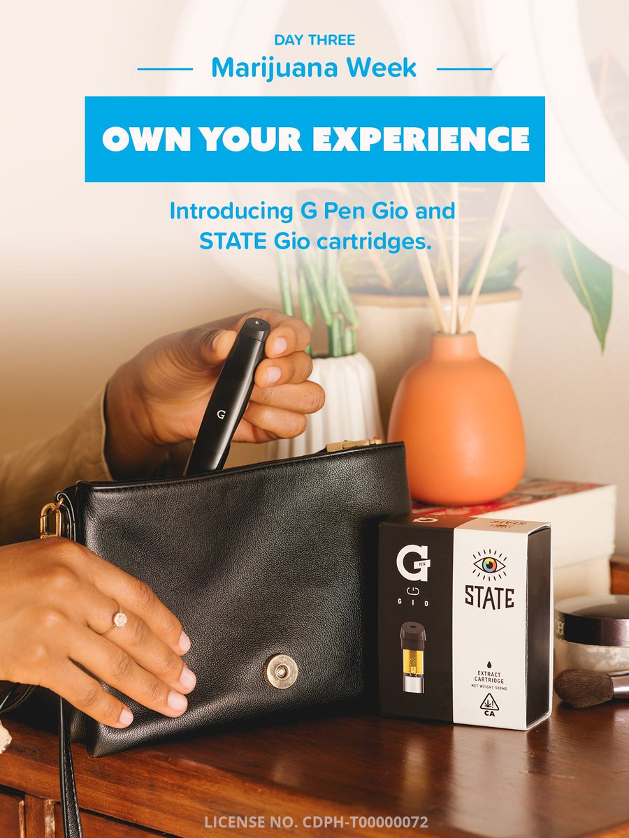 eaze's tweet photo. 🚨🚨🚨NEW GADGET ALERT!🚨🚨🚨

The sleek, just-launched Gio vaporizer from @GPen and all-new oil cartridges from @statewellness is the must-have tech for 4/20. Get this cutting-edge combo—created exclusively for Eaze—delivered today on https://t.co/1YSuem2S67. #eazeMW #ownit https://t.co/rWs7BNeq1t