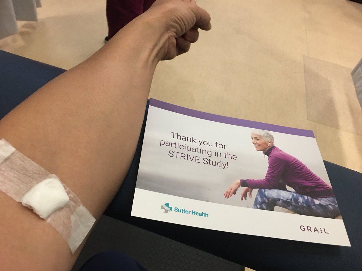 drkathyhsiao's tweet photo. Just gave blood to participate in a breast cancer genetic screening study. #BreastCancer #CancerDNA #SutterHealth #MayoClinic #Grail https://t.co/lY68Gqx9K0