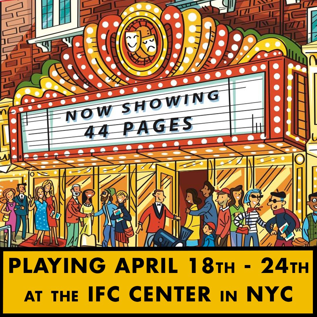 Who's seeing <a href="/44PagesDoc/">44 Pages</a> at <a href="/IFCCenter/">IFC Center</a> tonight? Don't miss 44 Pages director <a href="/tonyshaff/">Tony Shaff</a> and Highlights Editor Judy Burke for a Q&amp;A after the show 🍿 Get tickets: bit.ly/2HrHMFB