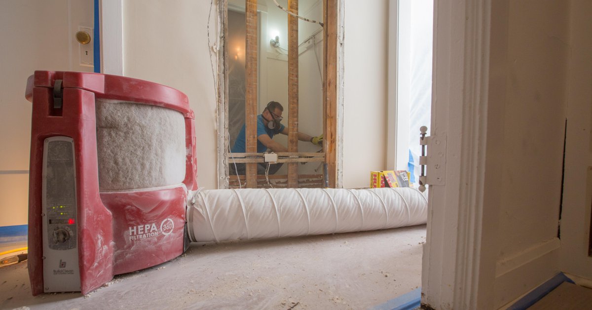 ITWBuildClean's tweet image. Drywall installation is a nightmare without BuildClean on the job.