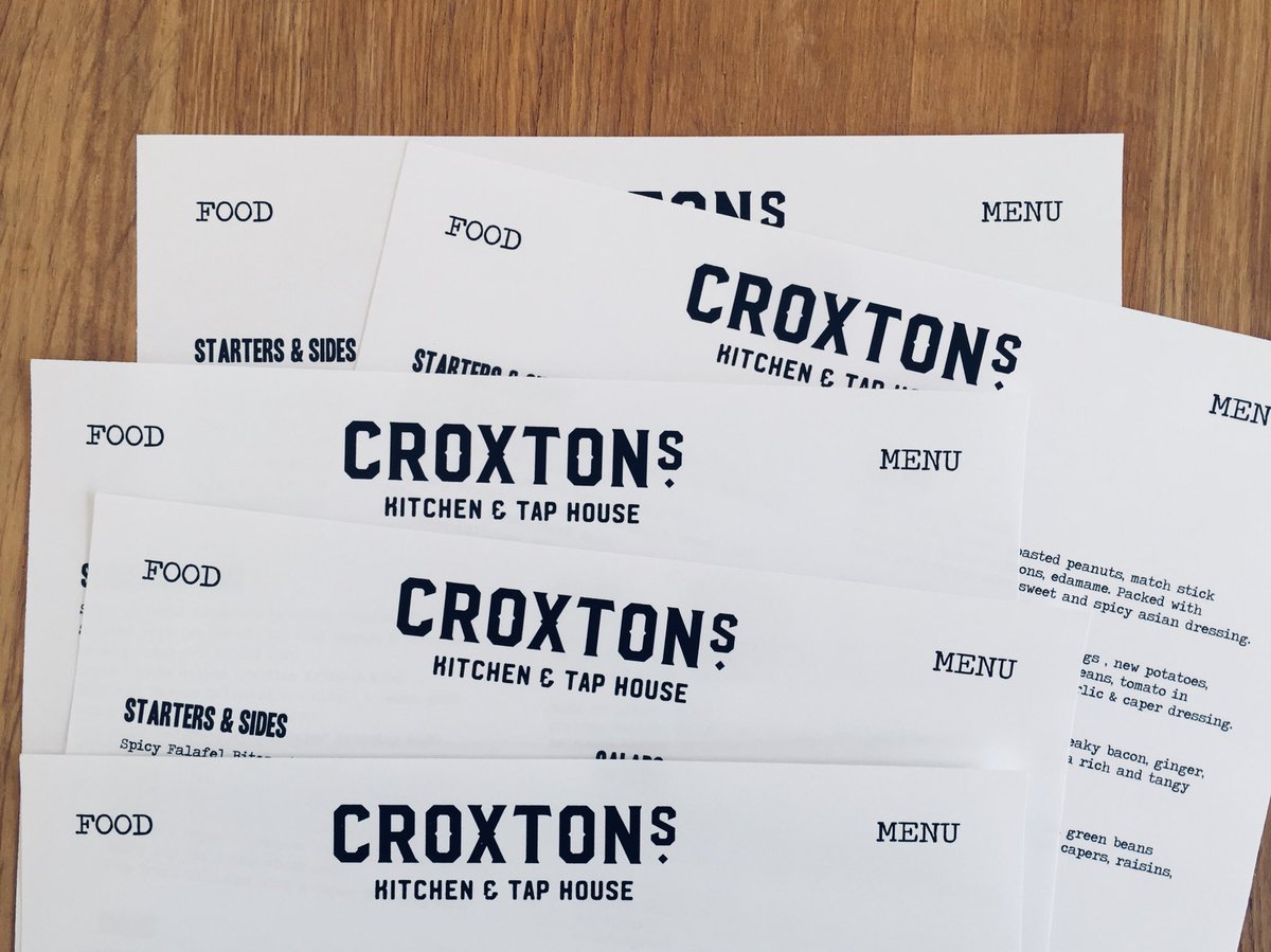 Final menu prep #croxtons