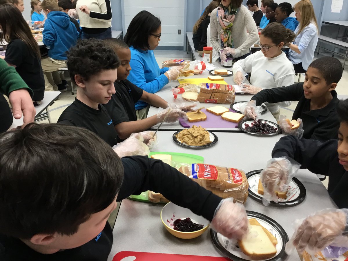 AmyTAD's tweet image. Grade 6 sandwich making for community #mcleanschool