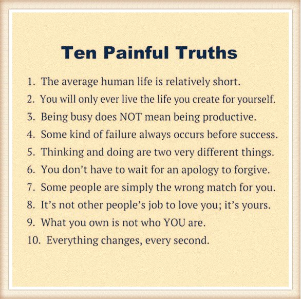 nixcraft's tweet photo. Ten painful truths about life. #MotivationalQuotes #quoteoftheday https://t.co/7ScNf3LuMQ