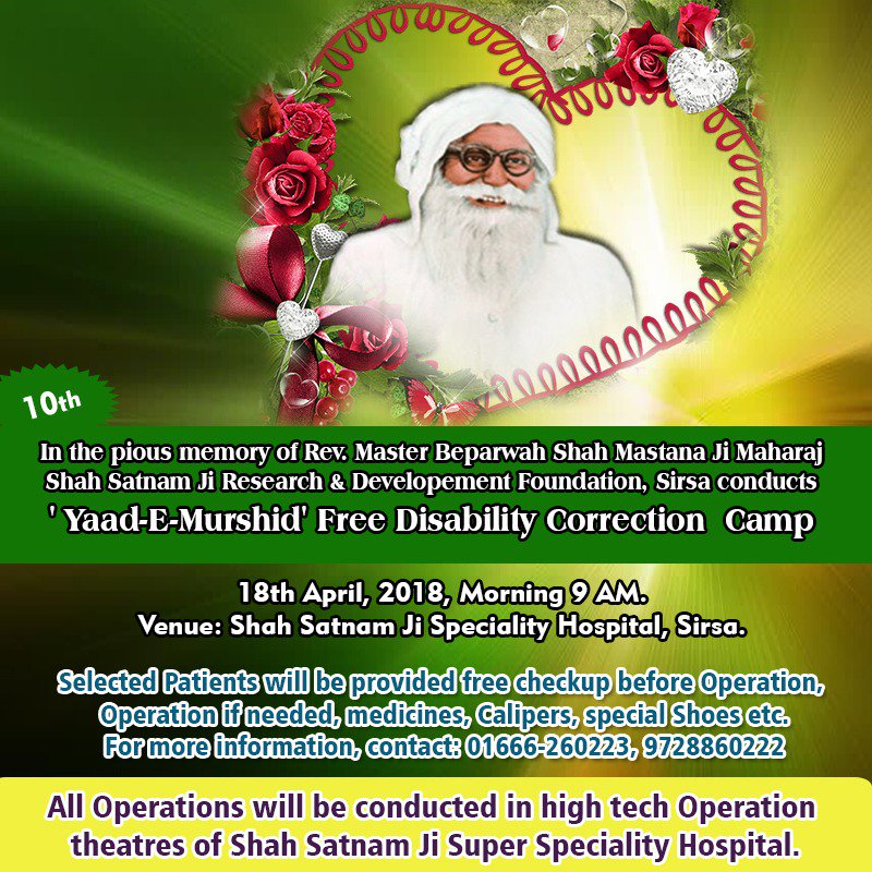 pallvi20's tweet photo. #Yaad_E_Murshid_DisabilityCorrectionCamp piti bless us 4 more sewa nd simran https://t.co/pRt0VbMdT8