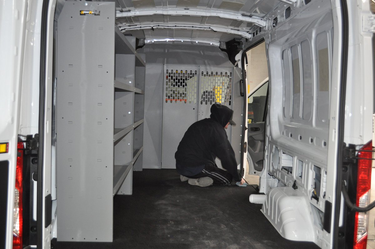 AFI_KC's tweet photo. Busy day here at AFI- We're working on van shelving with products from Kargo Master and converting a F-150 to propane as well! #Propane #KargoMaster #CNG #Conversions #Vanshelving https://t.co/8p546ySOSq