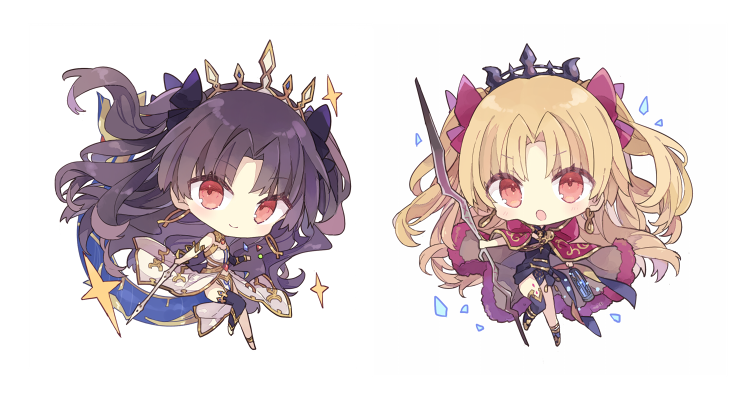 エレシュキガル(Fate) ,イシュタル(Fate) 「イシュタルとエレちゃん 」|水々のイラスト