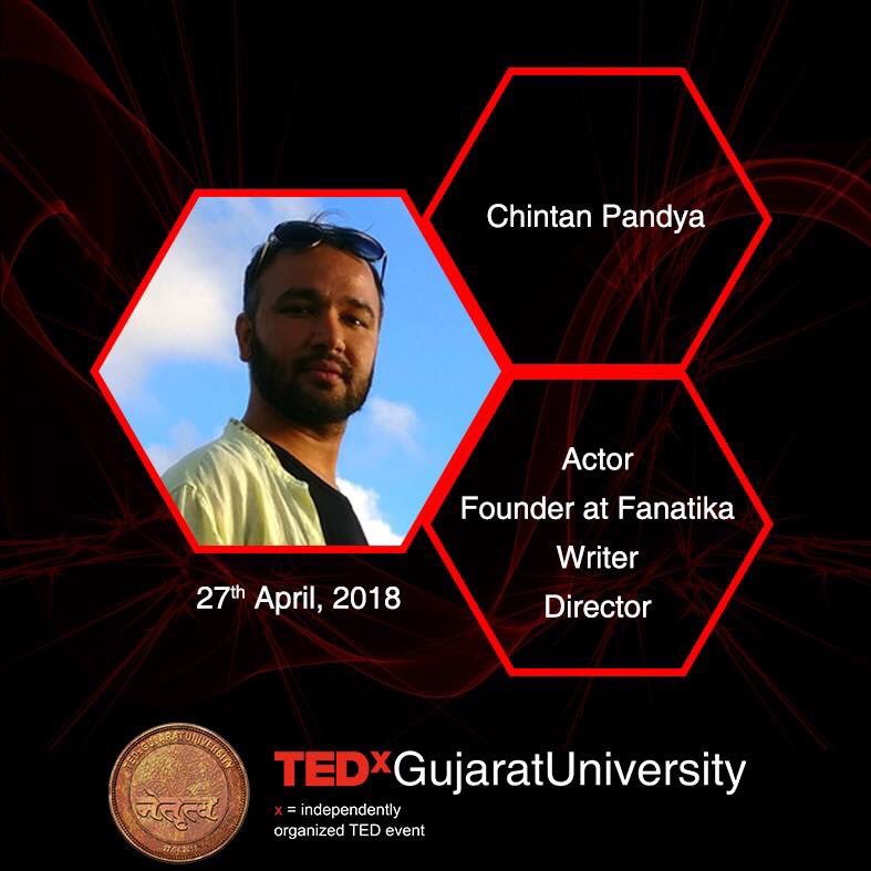 tedxgujaratuni's tweet photo. Proudly introducing the TEDxGujaratUniversity Speaker, Chintan Pandya, Fanatika. Watch this space to know more.

Grab your seat at TEDxGujaratUniversity on 27th April, 2018 at https://t.co/waFbvUcAI1

#Fanatika
#tedxtalk2018
#netrutva https://t.co/8jWqiQSO9S