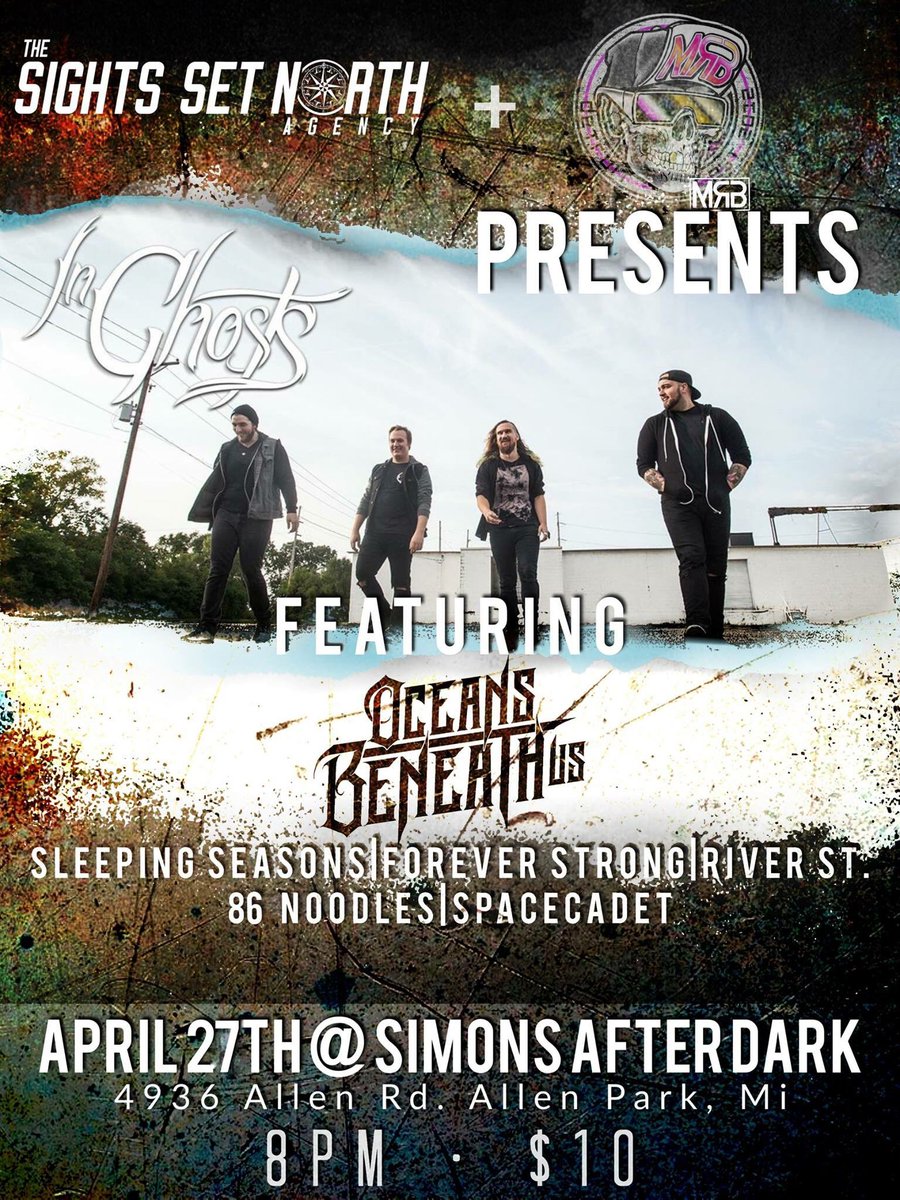 OceansBeneathUs's tweet photo. We have 3 shows to close out April! Where will you make it to?
.
.
.
#oceansbeneathus #michigan #metalcore #metal #music #heartsick #hallowpoint #inghosts #localmusic https://t.co/V3HEWzfzm8