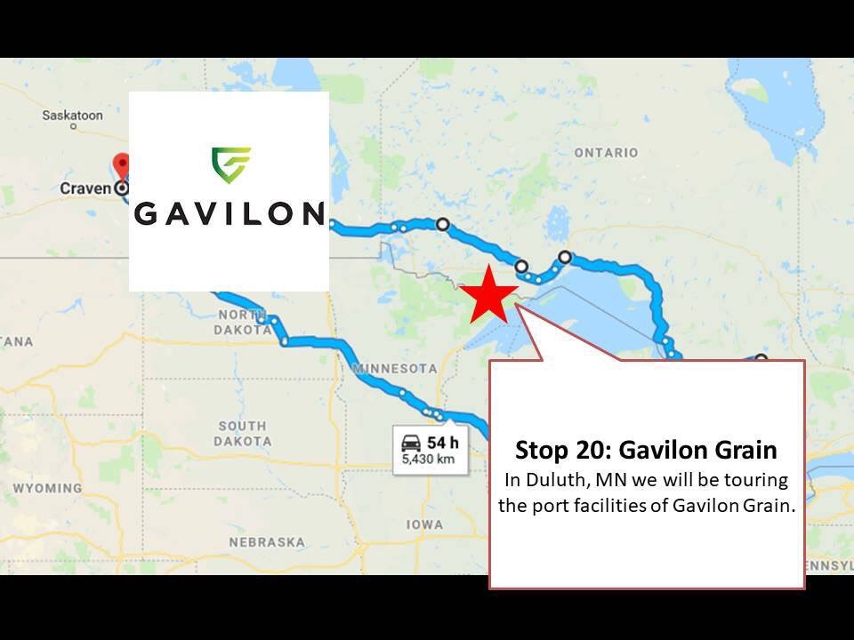 saskagtour's tweet photo. Gavilon, and the grain is gone! Stop number 20 is Gavilon Grain out of Duluth Seaway Port Authority. Here we will get to see how grain is loaded and shipped overseas. #aggiesgowest https://t.co/fEGADZD2mE
