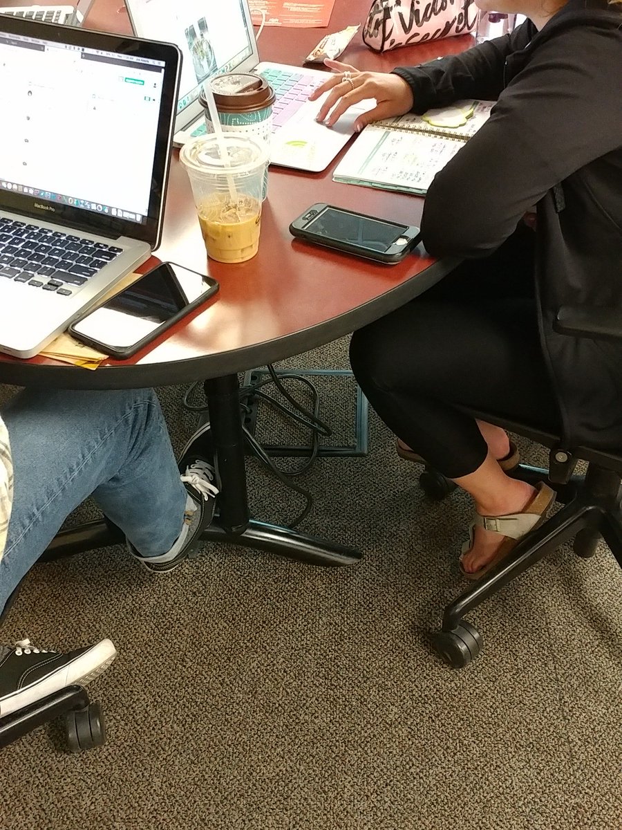 ProfessorF's tweet photo. I thought I had seen it all, but today I saw a female student slide her shoe over to a male student, who proceeded to try it on.

#surreal

@tatianatoledoo @mrjayburd14 https://t.co/g4VOod06tu