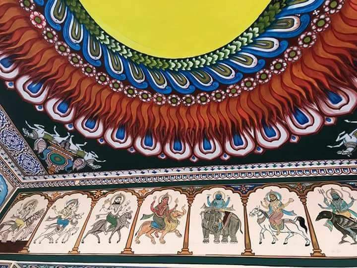 RamgarhOfficial's tweet photo. Wall painting at Ramgarh Shekhawati Railway Station #shekhawati #MyRajasthan #freaco #wallpainting https://t.co/TCZeiHym9G