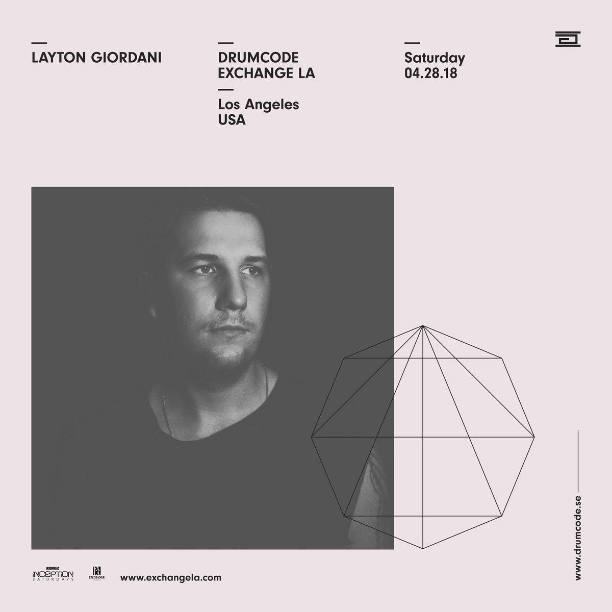 ExchangeLA's tweet image. We can't wait for @LaytonGiordani to make his EXLA debut with Bart Skils, dubspeeka, and @harvey_mckay at @insomniacevents #InceptionSaturdays @DrumcodeRecords edition 04/28!
Tickets: ticketf.ly/2G1askP