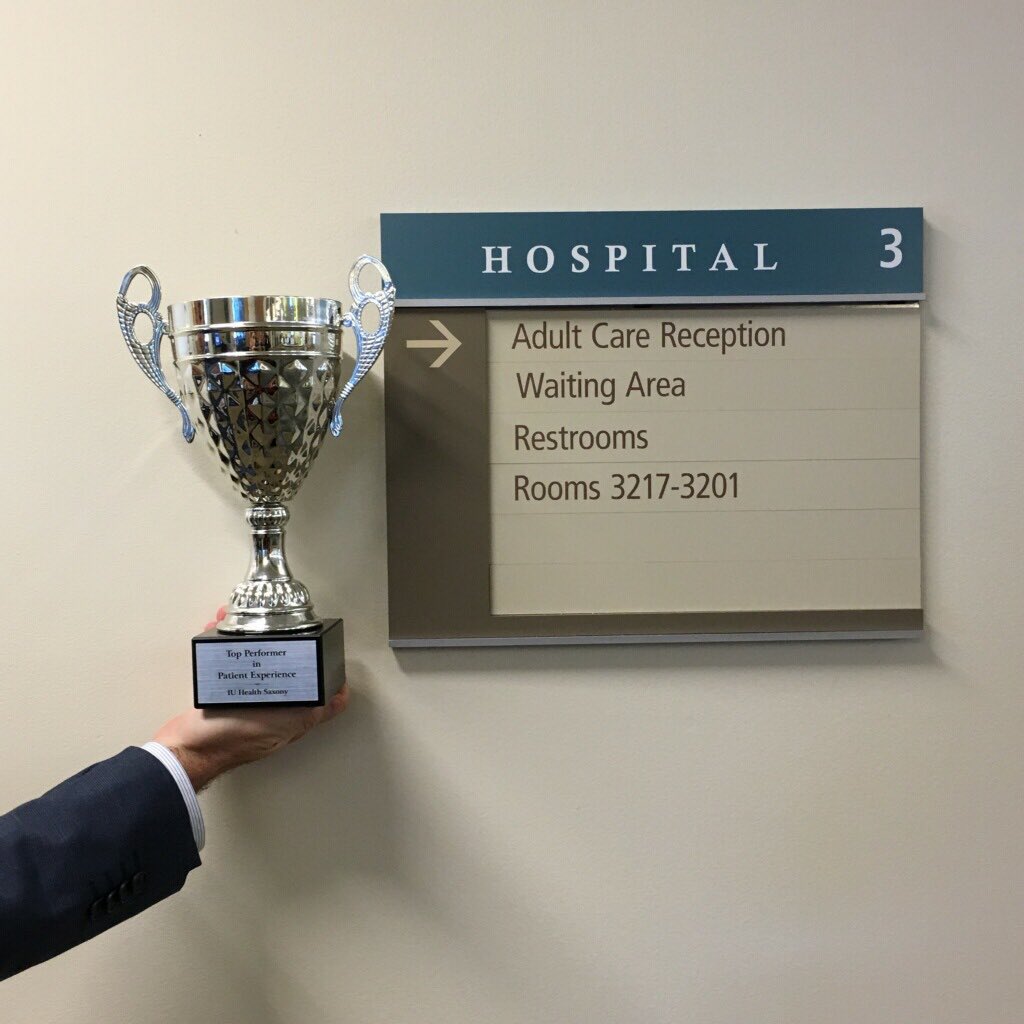 IUHealthTeam's tweet photo. An early #highfivefriday to the ICU/PCU unit @IU_HealthSaxony —they have the highest patient satisfaction scores in the system #oneiuhealth https://t.co/yEDdzCeA5L