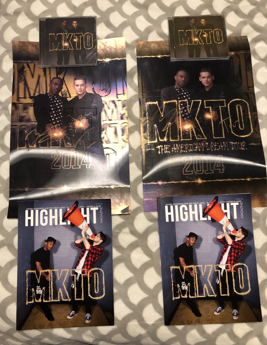 ITS GIVEAWAY TIME! I’m giving away TWO (2) sets of <a href="/WeAreMKTO/">MKTO</a> prize packs that include:
• 1 brand new MKTO CD
• 1 SIGNED 2014 American Dream Tour poster
• 1 issue of MKTO’s <a href="/HighlightZine/">Highlight Magazine</a> cover

RULES: MBF and RT this for 1 entry! 2 winners will be chosen randomly! Good luck!