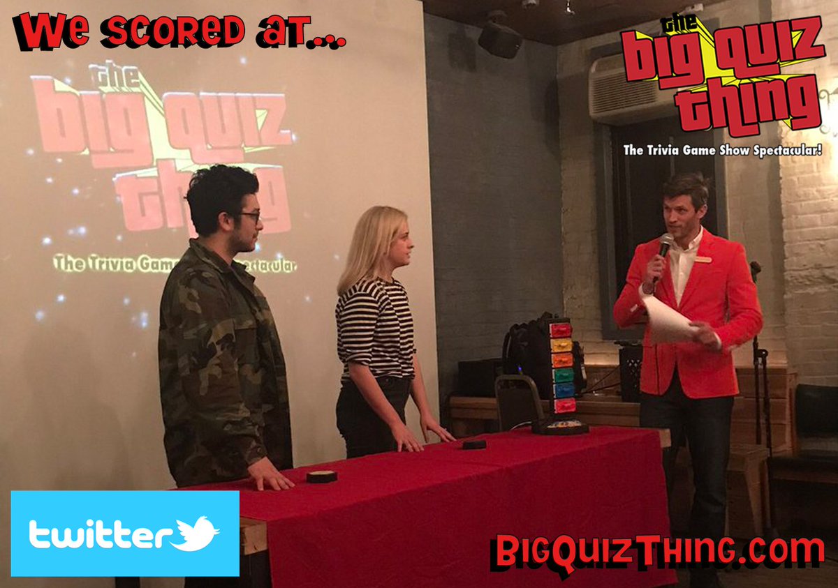 BigQuizThing's tweet photo. Quizmaster @AndyPeeke masters the quiz during the #Buzzertastic Finale at our recent corporate #TriviaEvent for @Twitter, (ooh, meta!), at @Videology in #Brooklyn. #EventProfs #QuizShow #GameShows #CorporateEvents https://t.co/tcXqGLpgOw