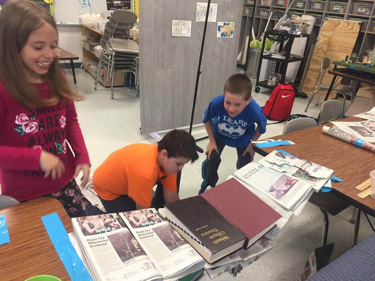 JJ_Hawk's tweet photo. Newspaper Book Bridge! @STCElementary @IDODI #stcr13 #stc_challenge https://t.co/RqzmEr3QYT
