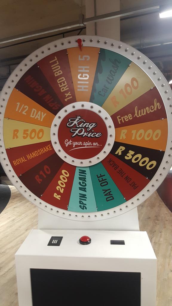 NadiaBarnard1's tweet photo. Every office needs this!!! Incentive wheel at @KingPriceIns. Cool stuff!
#HelloXKingPrice #hellorecommends #funkyoffice #employeeorientated https://t.co/2vnDTrPF33