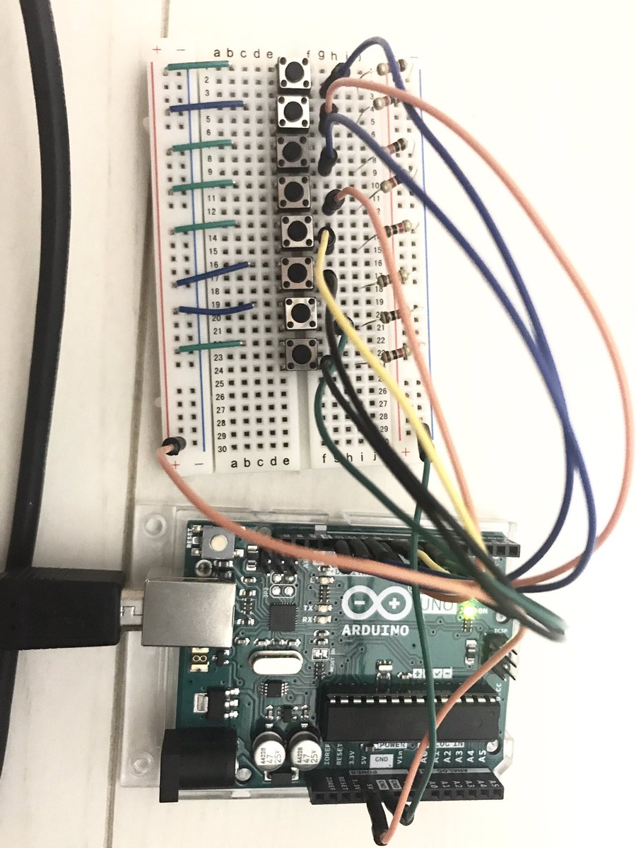 killa_kusinsai's tweet photo. #arduino でまずは #タクトスイッチ で #MIDIキーボード を組んでみたのだが、鳴らず_(:3 」∠)_ #loopmidi で #abletonlive な環境です。なぜだ〜 参考はココ→ https://t.co/TRpUgTQ6Mb bounce.hのバージョン違いなどは解決済です。わかる方募集中🙇💦 https://t.co/ZsJkXFW8V0