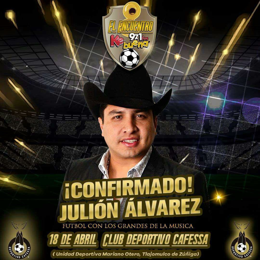 lupitaavargas's tweet photo. Hoy 18 de abril no te puedes perder a #JulionAlvarez en el encuentro #DeLaKeBuena 97.1 ⚽⚽
#IndispensablesDeJAYSuNB @julionalvarez https://t.co/nRoLvmslMA
