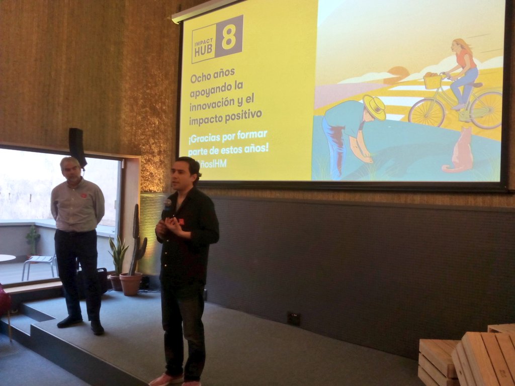 "El 85% de los miembros afirman que #ImpactHub les permite pertenecer a algo más grande".  <a href="/maxoliva/">Max Oliva</a> contagia nuestro espíritu. #8AñosIHM