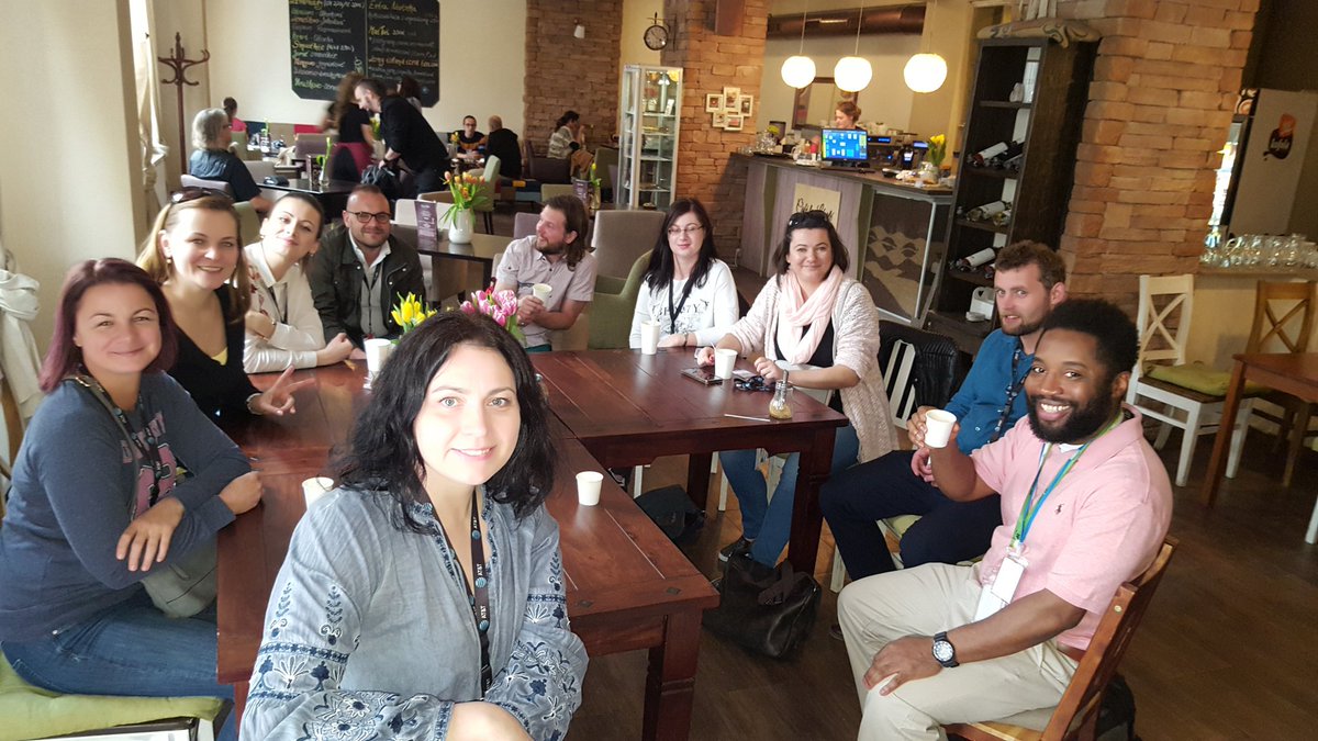 tee_da_trainiac's tweet photo. Coffee with the team before class today! #TUProud #TUTlife #LLCoolJs #kosice https://t.co/iTT3kv74iY