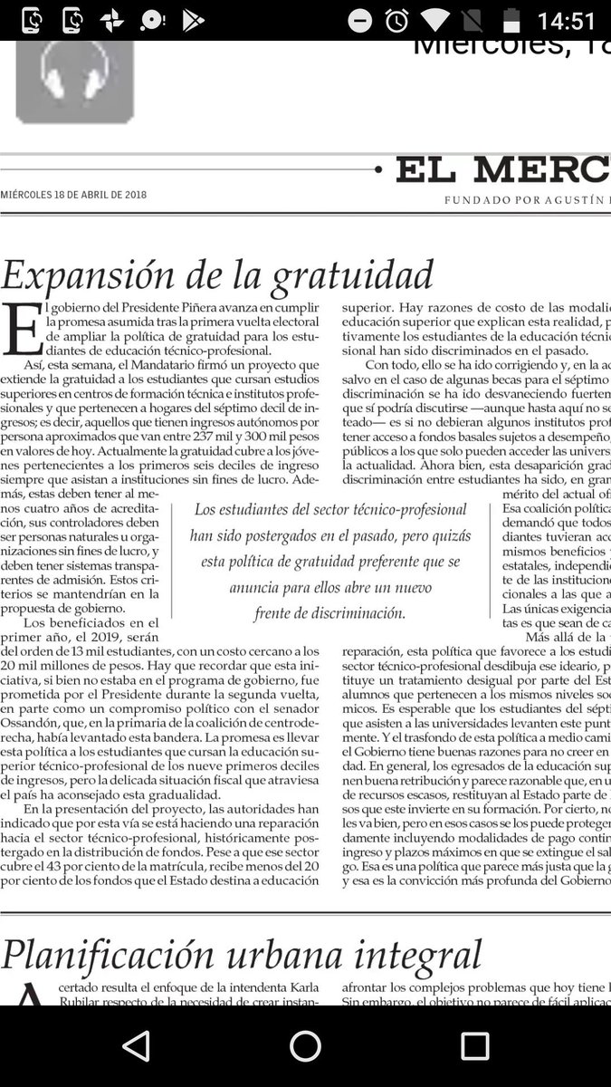 Judi_Quintero's tweet photo. Un gran avance para nuestro pais. beneficio para 13 mil estudiantes, con un costo de 20 mil millones de pesos. El avance de realizará con enfoque en el sector técnico profesional históricamente postergado. #TwitterosDeDerechaCL #TiemposMejores https://t.co/hh4ur0cy0n