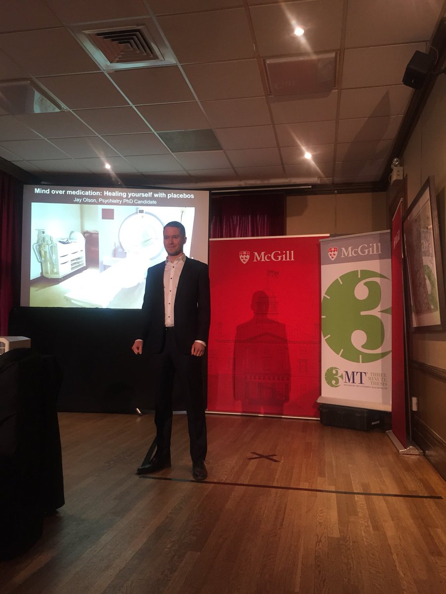 McGillGradStudy's tweet photo. McGill University’s very own Jay Olson:
Mind over Medication: Healing Yourself with Placebos #3mt https://t.co/KsSqSlSTOy