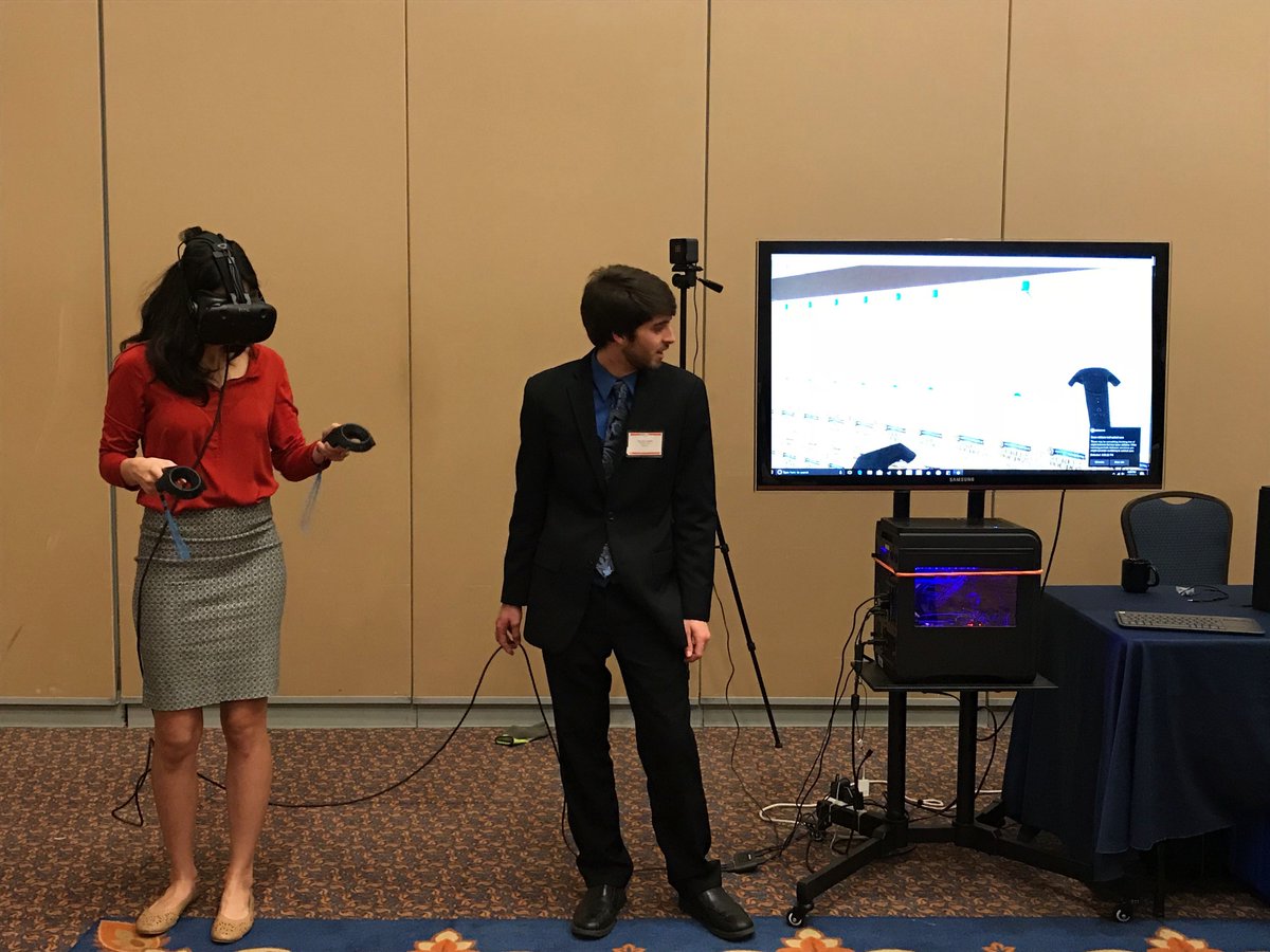 SarvenazL's tweet photo. Fantastic job to the @UFWertheim @ufippd team for their successful final presentation and live demo of the Virtual Reality consumer store experience product they built for @Nielsen! https://t.co/0nrr81MkNv