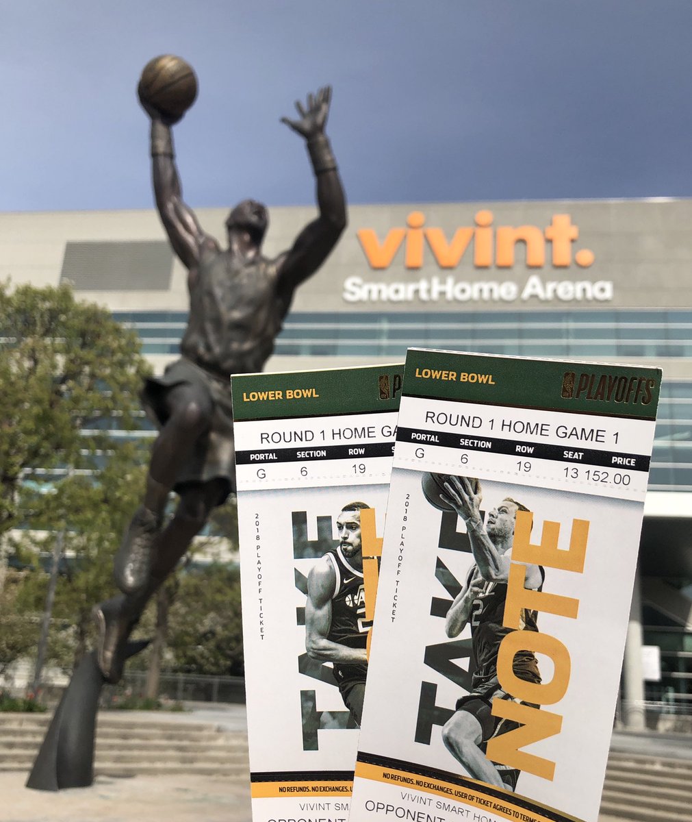 deltacenter's tweet image. GIVEAWAY: Win two lower bowl tickets to Game 3 @utahjazz vs @okcthunder on Saturday April 21st at #VivintArena
To enter:
1⃣Follow @vivintarena 
2⃣Like &amp;amp; RT
3⃣Tag a friend
*Winner will be announced on Friday.