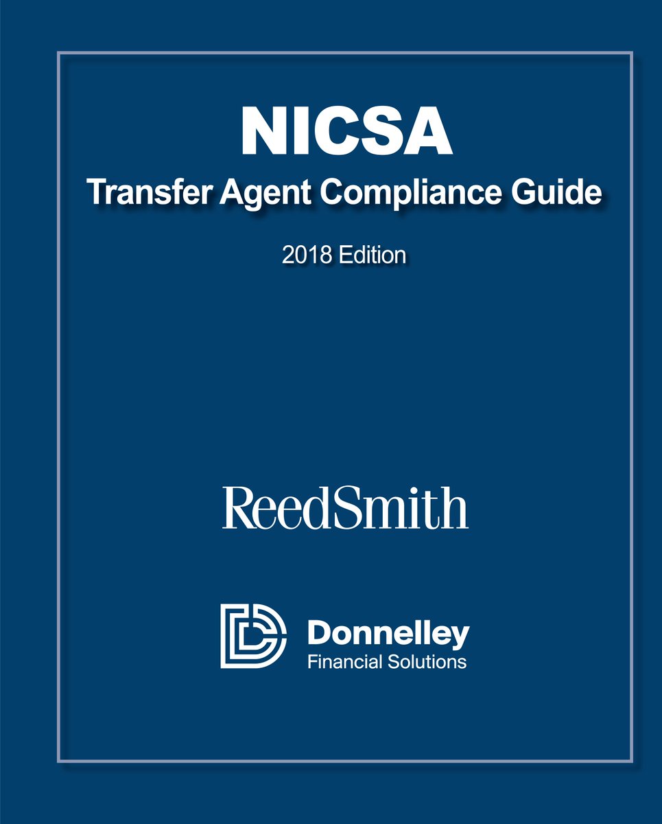 NICSAnews's tweet photo. Calling all member firms! Interested in purchasing a copy of the 2018 NICSA Transfer Agent Compliance Guide?? Head to https://t.co/Teoyzvd8yF to purchase a copy! #transferagent #nicsa #complianceguide @reedsmithllp @donnelleyfin https://t.co/4vVpuiUNbX