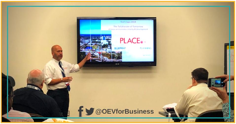 OEVforBusiness's tweet photo. Director of PLACE Ben Pingree shares updates on economic vitality initiatives and public investments that are paving the way for IT, at @TalTech Expo. #FLCapital4Biz #TalTechEXPO #TechTLH https://t.co/CTnQi4W0uU