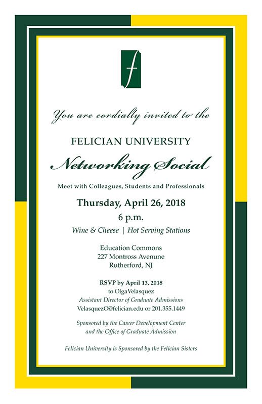FelicianGradYes's tweet image. 8 days away...the Felician University Networking Social. Don't miss it. #BergenCounty #Rutherford #Networking #NJNetworking #Felician #FelicianAlumni #Wine #Cheese RSVP info below: