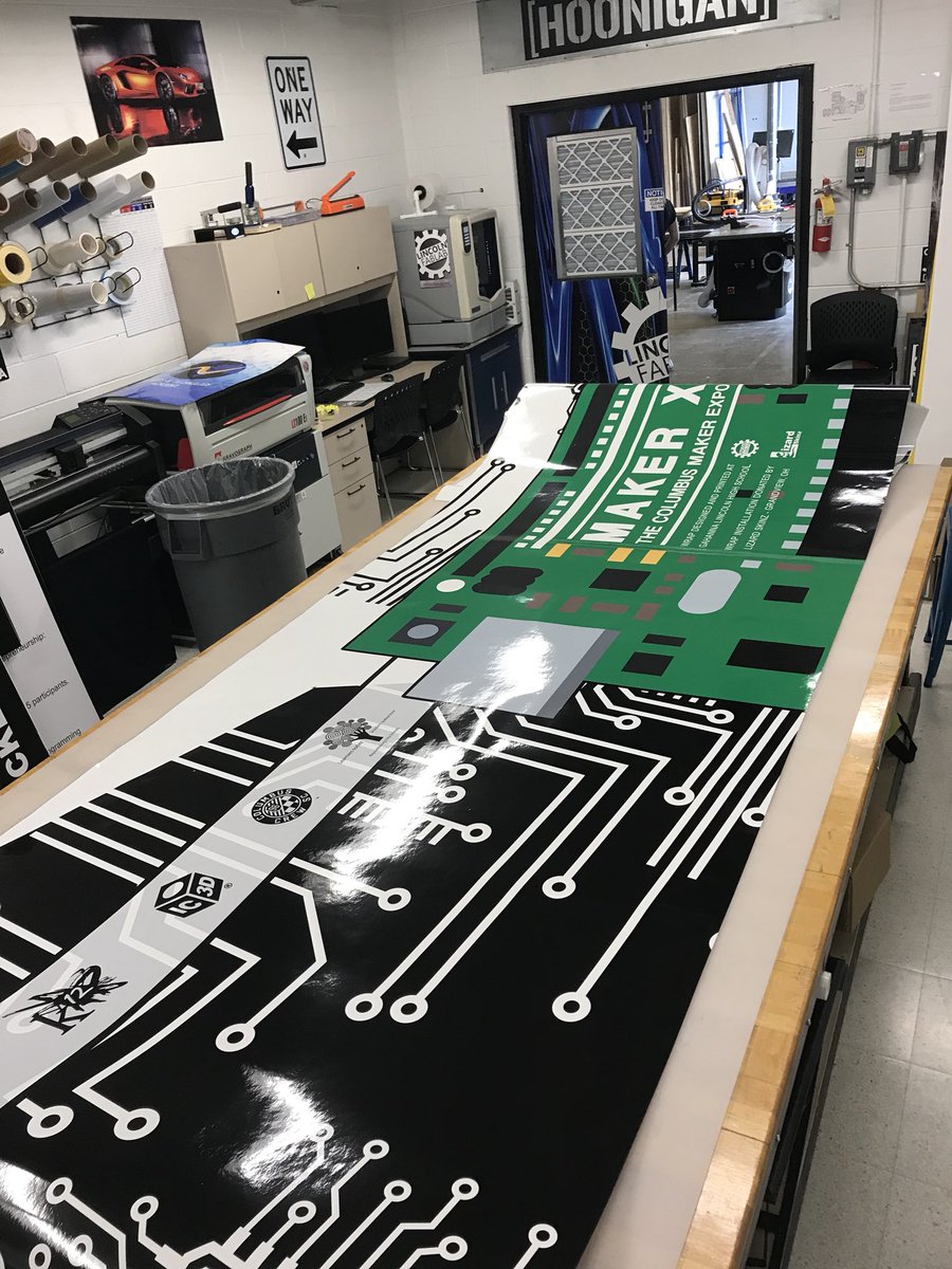 Come watch this wrap get installed at <a href="/MakerX2018/">MakerX2018</a> this Saturday. <a href="/ADGraphics_NA/">Avery Dennison GS NA</a> <a href="/AveryDennison/">Avery Dennison</a> <a href="/HPGraphicArts/">HP Graphic Arts</a> <a href="/HP/">HP</a>