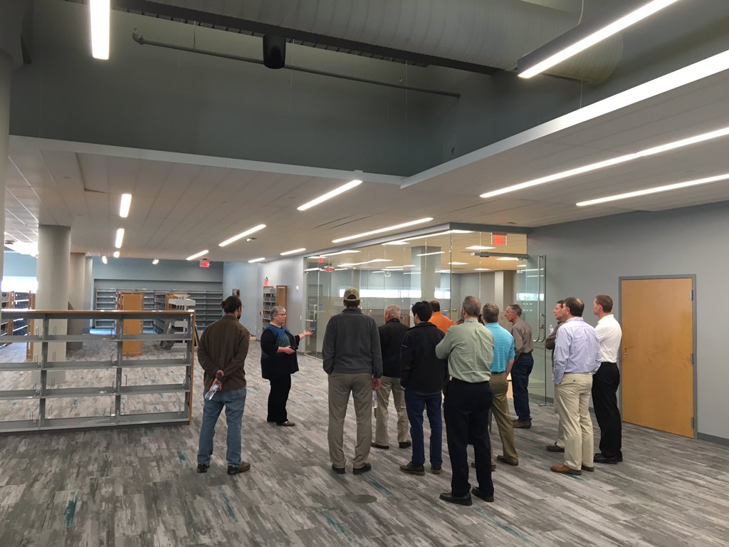 WichitaPE's tweet photo. WSPE/ASCE joint meeting, presentation and tour of the new Advanced Learning Library @wichitalibrary . Introduction and project history by City Council Member James Clendenin @jamieclen and @PECEngineers . https://t.co/Y6Aiv0SoSM