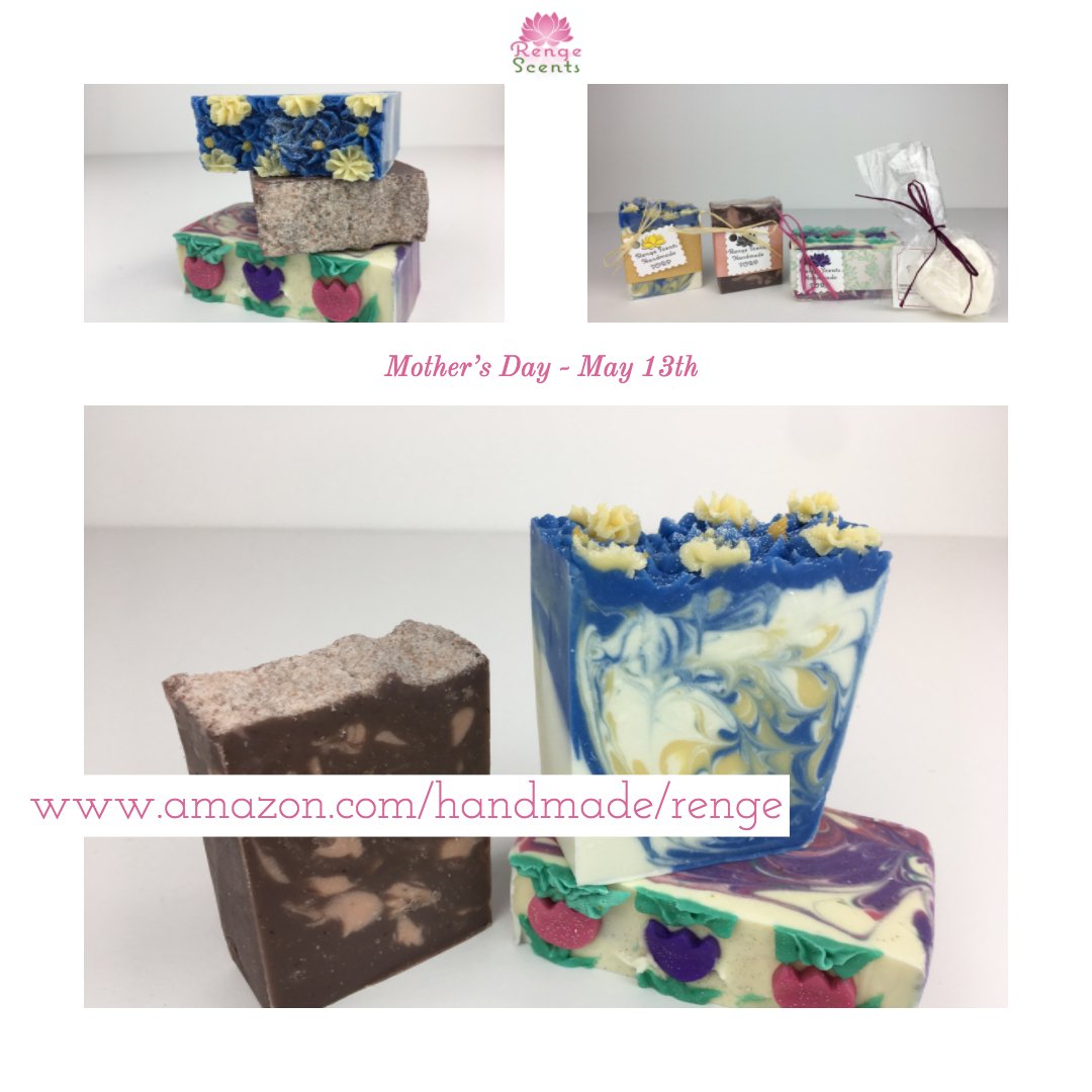 RengeScents's tweet photo. Getting ready for Mother's Day...https://t.co/DdNFbP1Kea @carriedrazek #handmadesoap Thx @LovinSoap - used Vegan Soap Dough recipe...loved it! https://t.co/p5NdgqCYO2